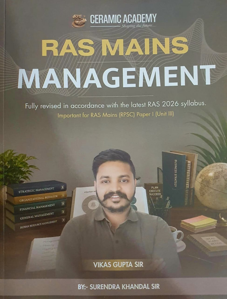 Image of Ceramic Academy  RAS Mains Management Fully Revised in according with the latest RAS 2026 syllbus By Vikas Gupta, Surendra Khandal Sir