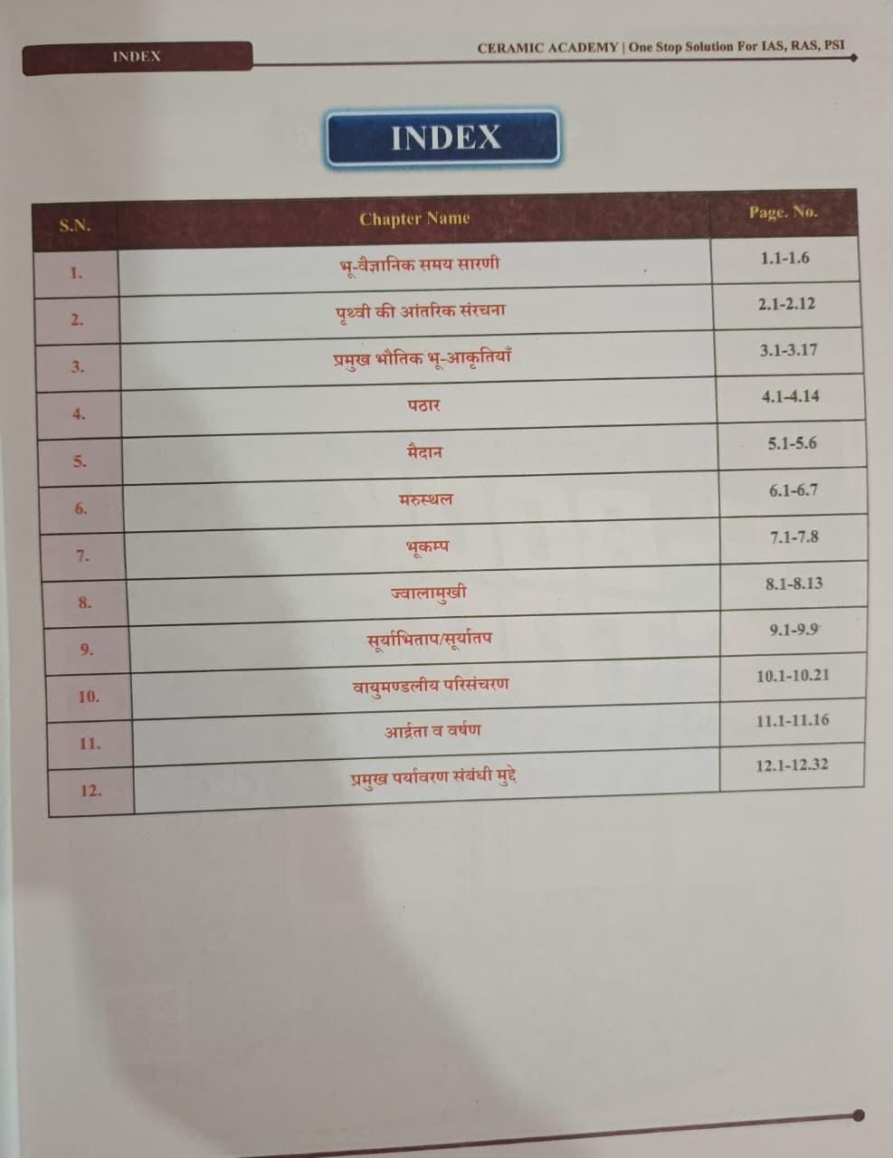 Ceramic Academy RAS Mains Bhautik Bhugol Hindi Medium New Edition 2026 By Vikas Gupta Sir