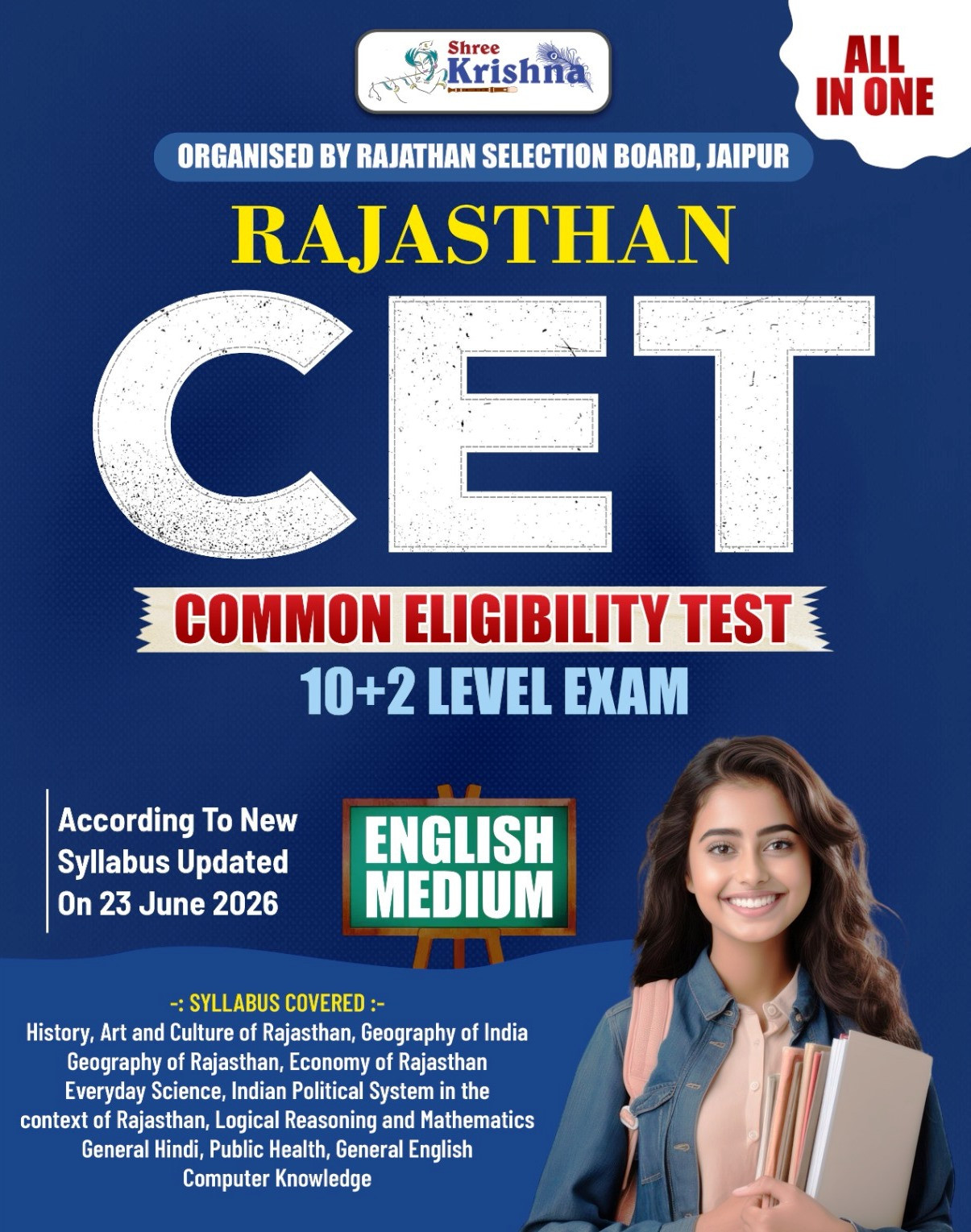 Shree Krishna Rajasthan CET 102 Level Exam English Medium New Edition 2026