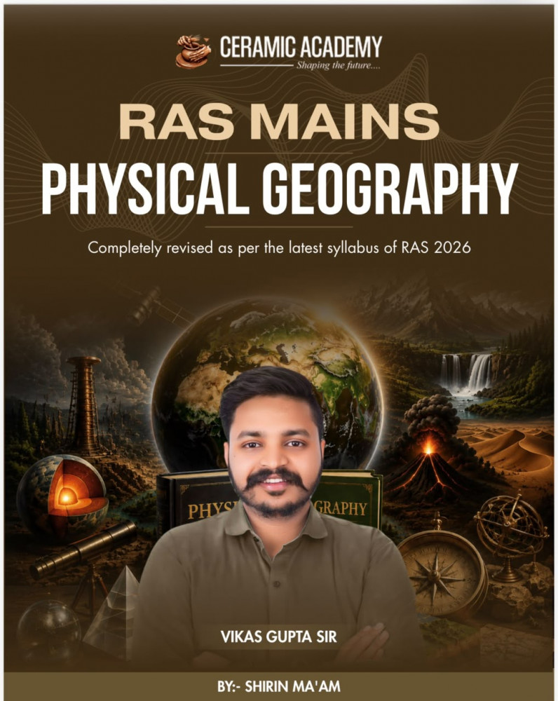 Image of Ceramic Academy RAS Mains Physical Geography (English Medium) New Edition 2026  By Vikas Gupta Sir