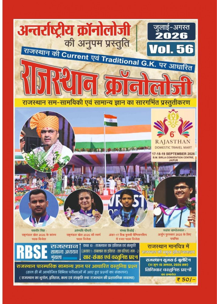 Image of Chronology Rajasthan Current Affairs Vol-56