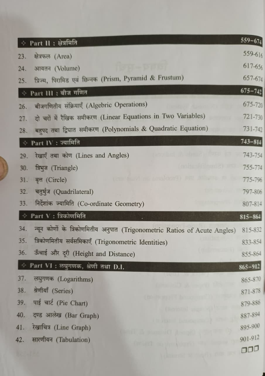 Manas Mathe Ganit Ankganit Beejganit  Objective Questions New Edition 2026 By Pramod Olania