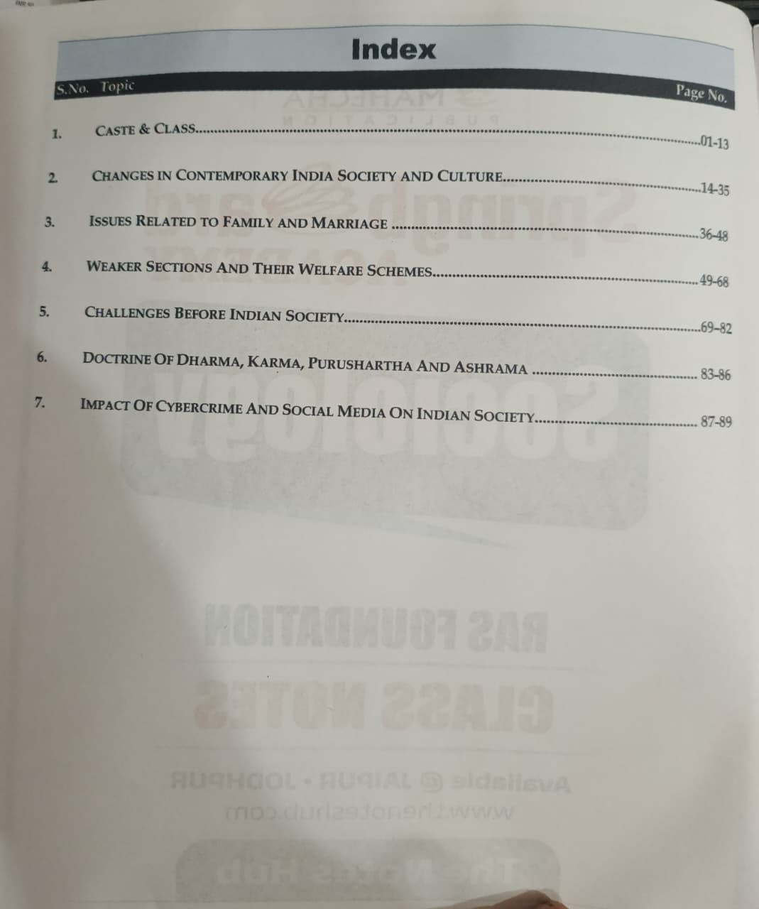 Spring Board RAS Foundation Sociology  English Medium  New Edition 2026
