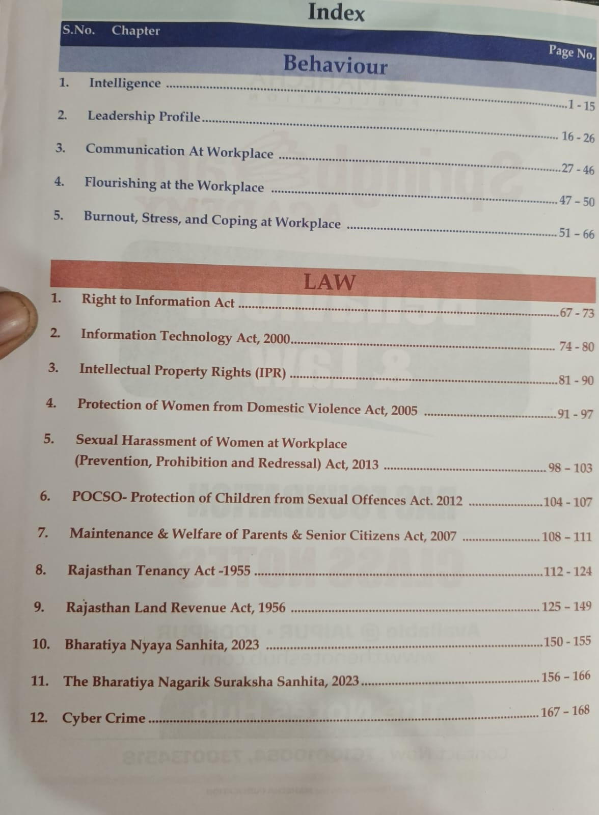 Spring Board RAS Foundation Behaviour Andlaw  English Medium  New Edition 2026
