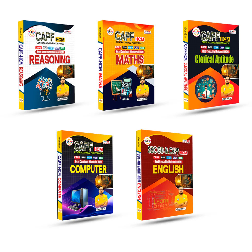 Rojgar Publication Central Armed Police Force CAPF HCM Books Combo English By Ankit Bhati Sir RWA Useful For CRPF BSF ITBP CISF SSB