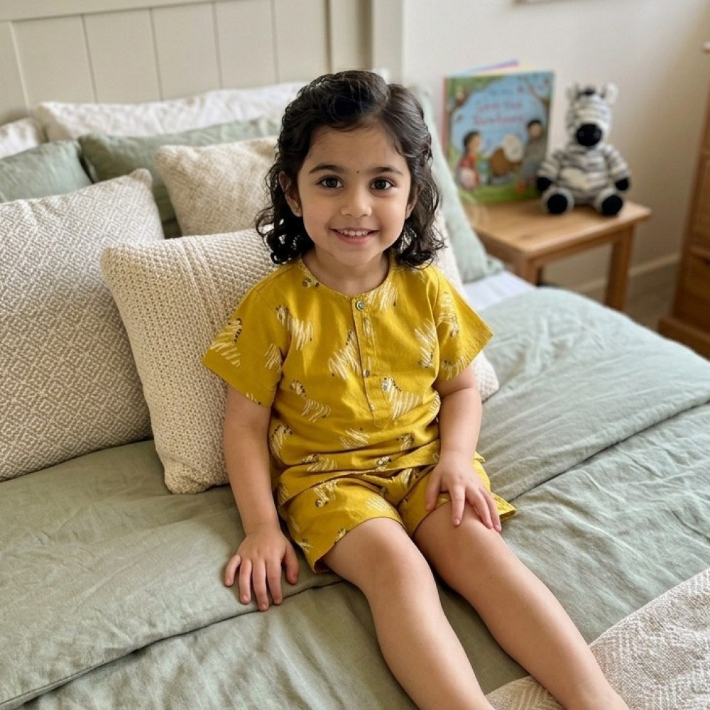 Image of Dark Gold Zebra Print Summer Set
