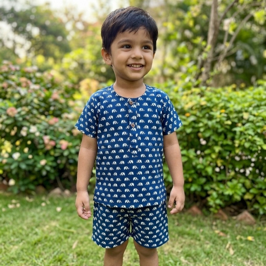 Blue Ellie Print Summer Set