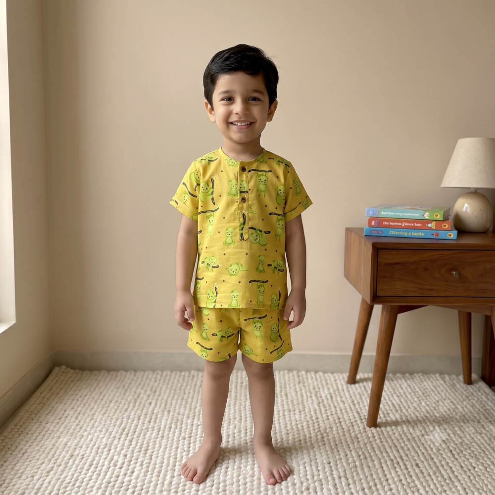 Image of Playful Sloth Print Summer Set