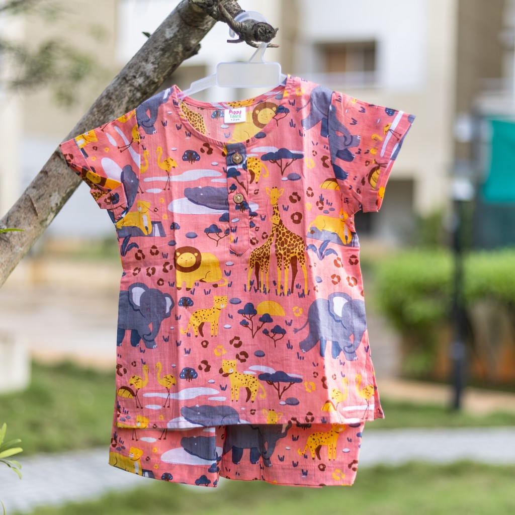 Peach Jungle Print Summer Set