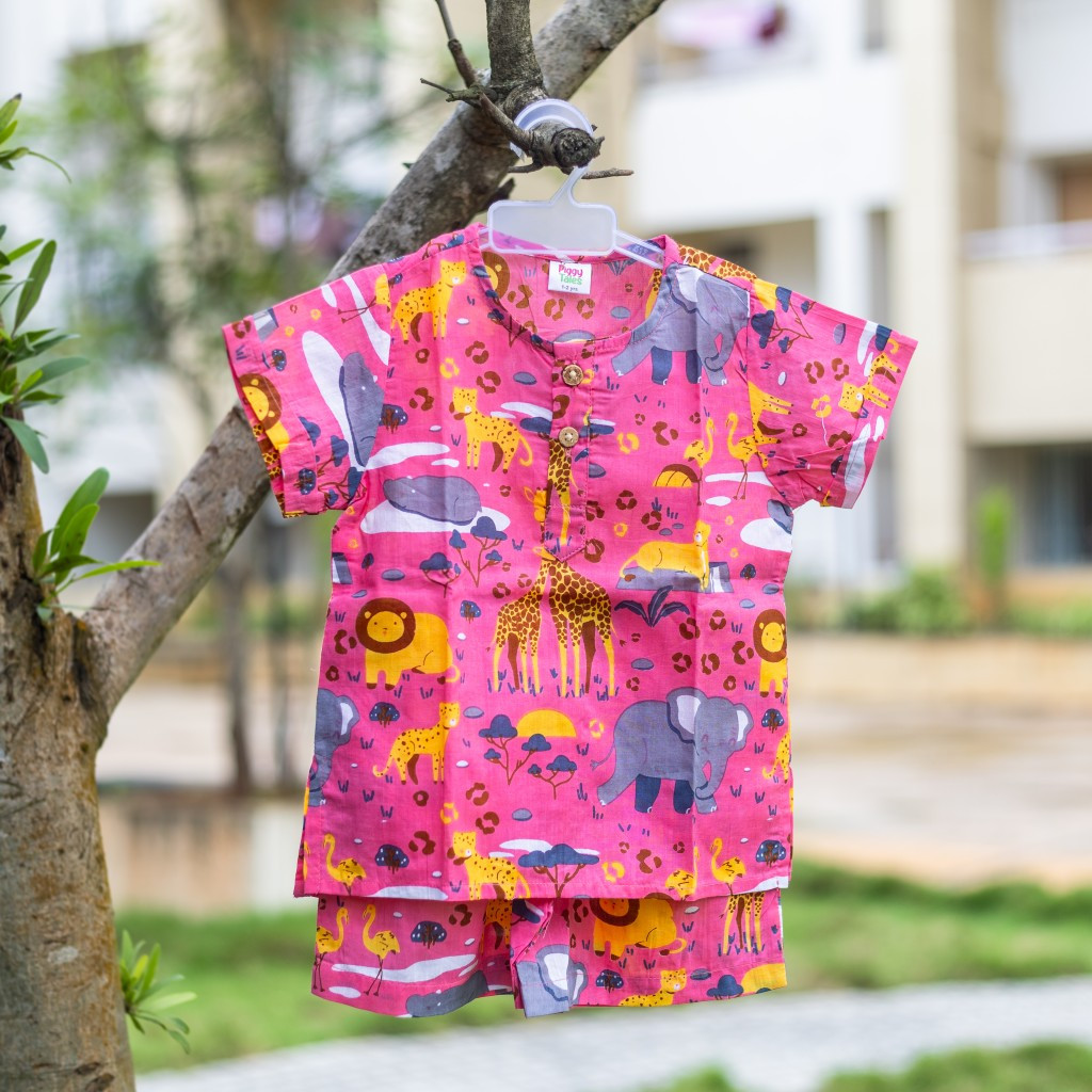 Pink Jungle Print Summer Set