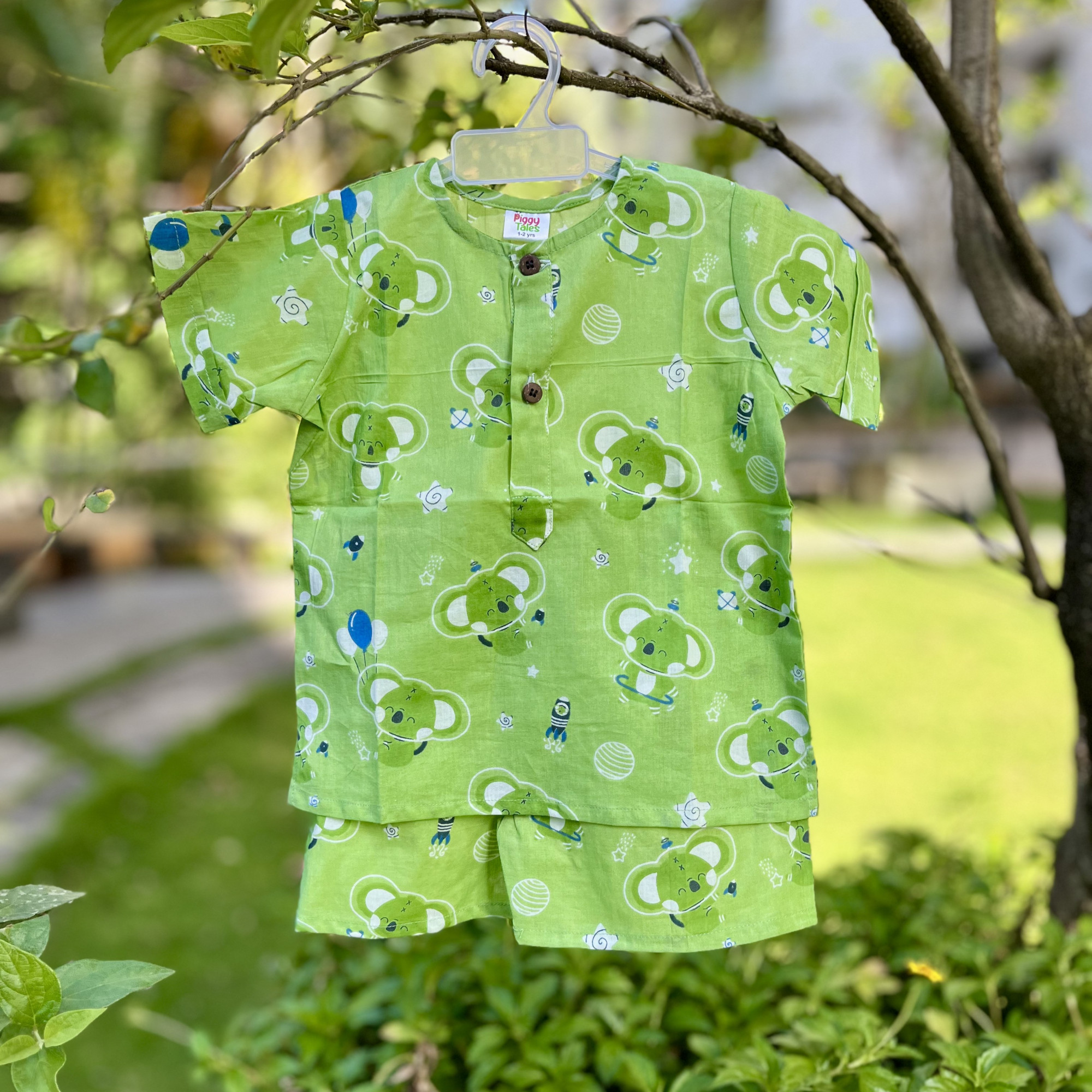 Green Koala Print Summer Set
