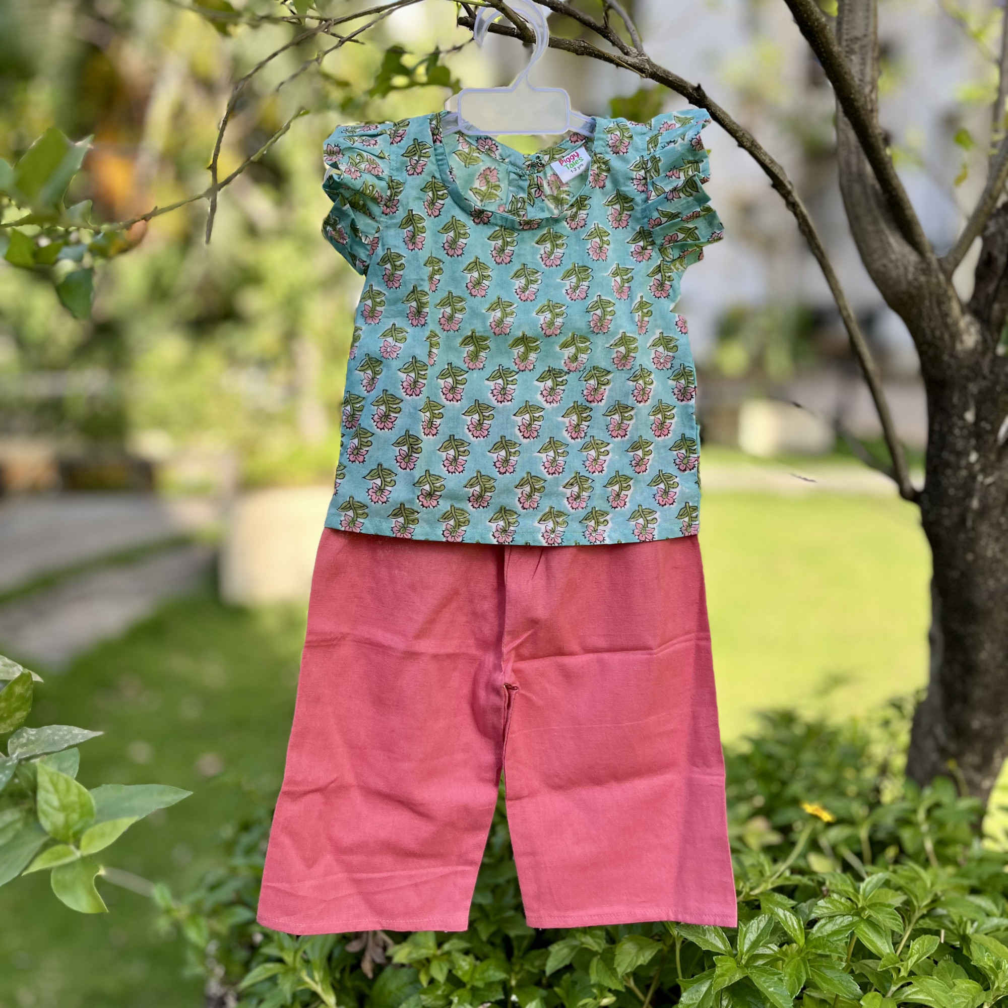 Coral Blossom Pallazo Set
