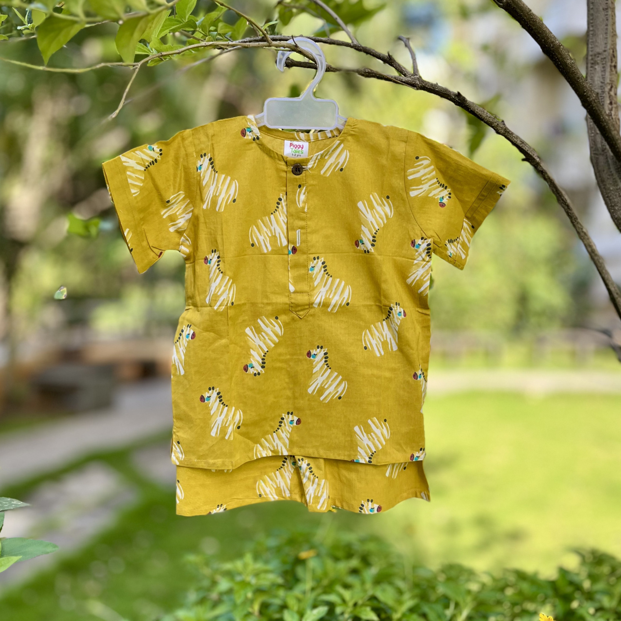 Dark Gold Zebra Print Summer Set