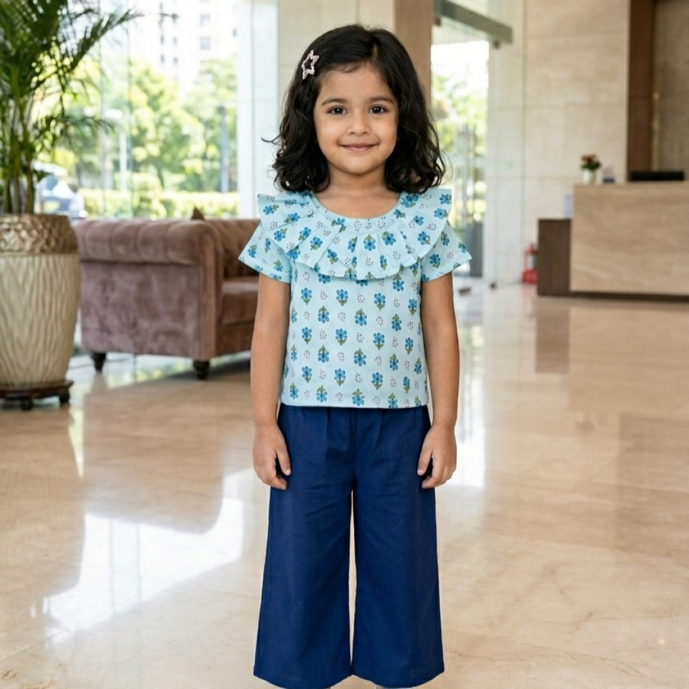 Image of Bluebell Ruffle Pallazo Set