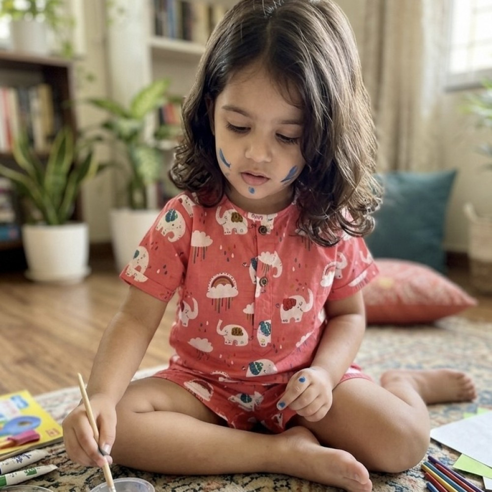 Image of Sunny Elephant Print Summer Set