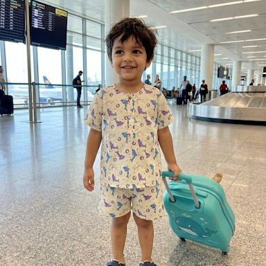 Playful Dolphin Print Summer Set