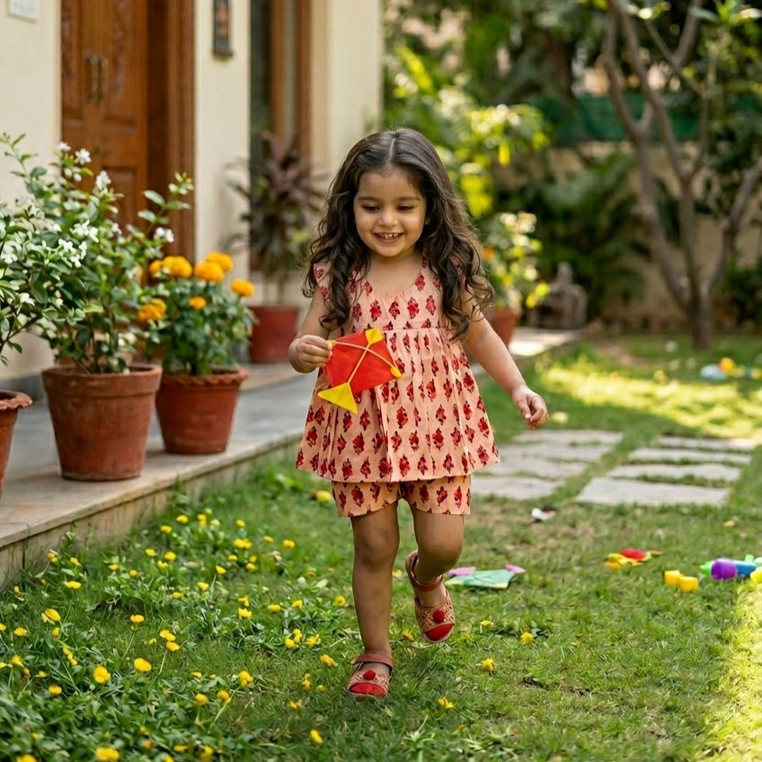 Flora Fun Frock-Style Top and Shorts