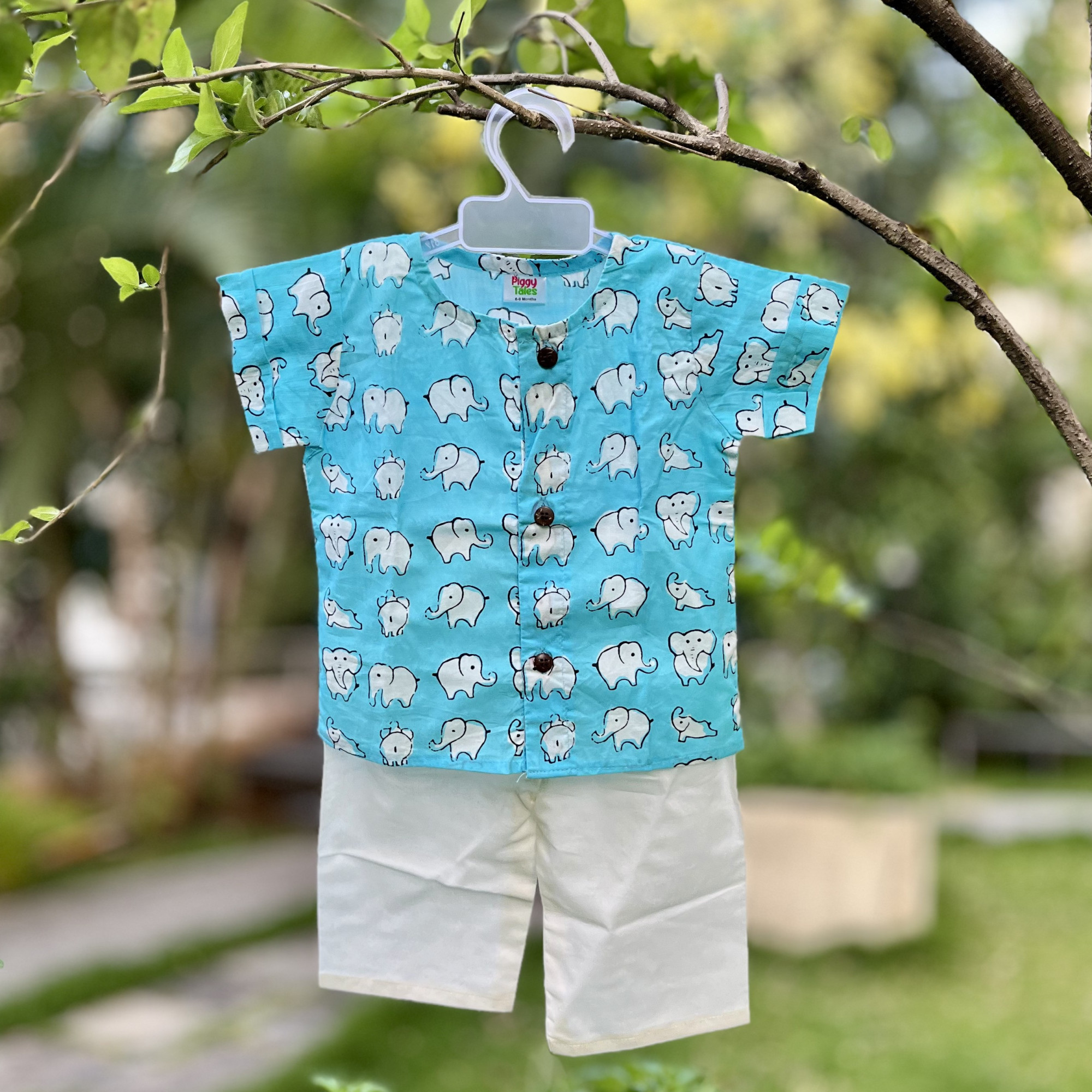 Blue Ellie Short Kurta and Pajama Sets