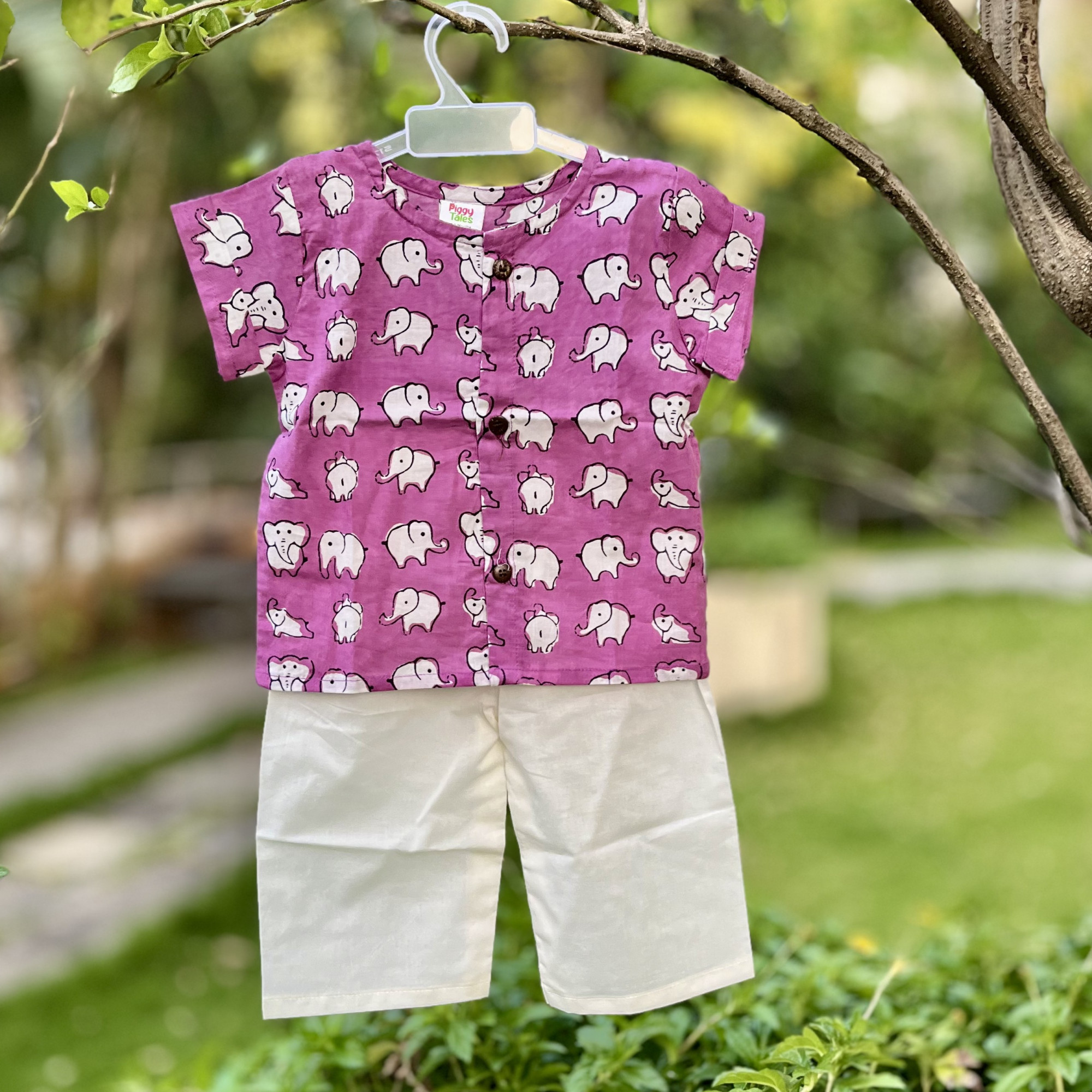 Purple Ellie Short Kurta and Pajama Sets