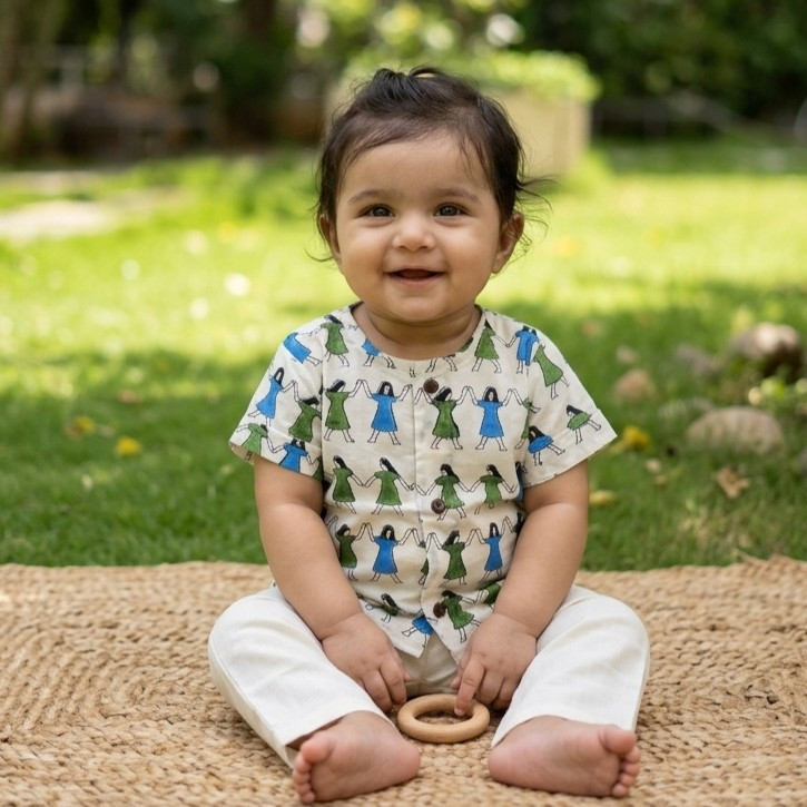 Tiny Troupe Short Kurta and Pajama Sets