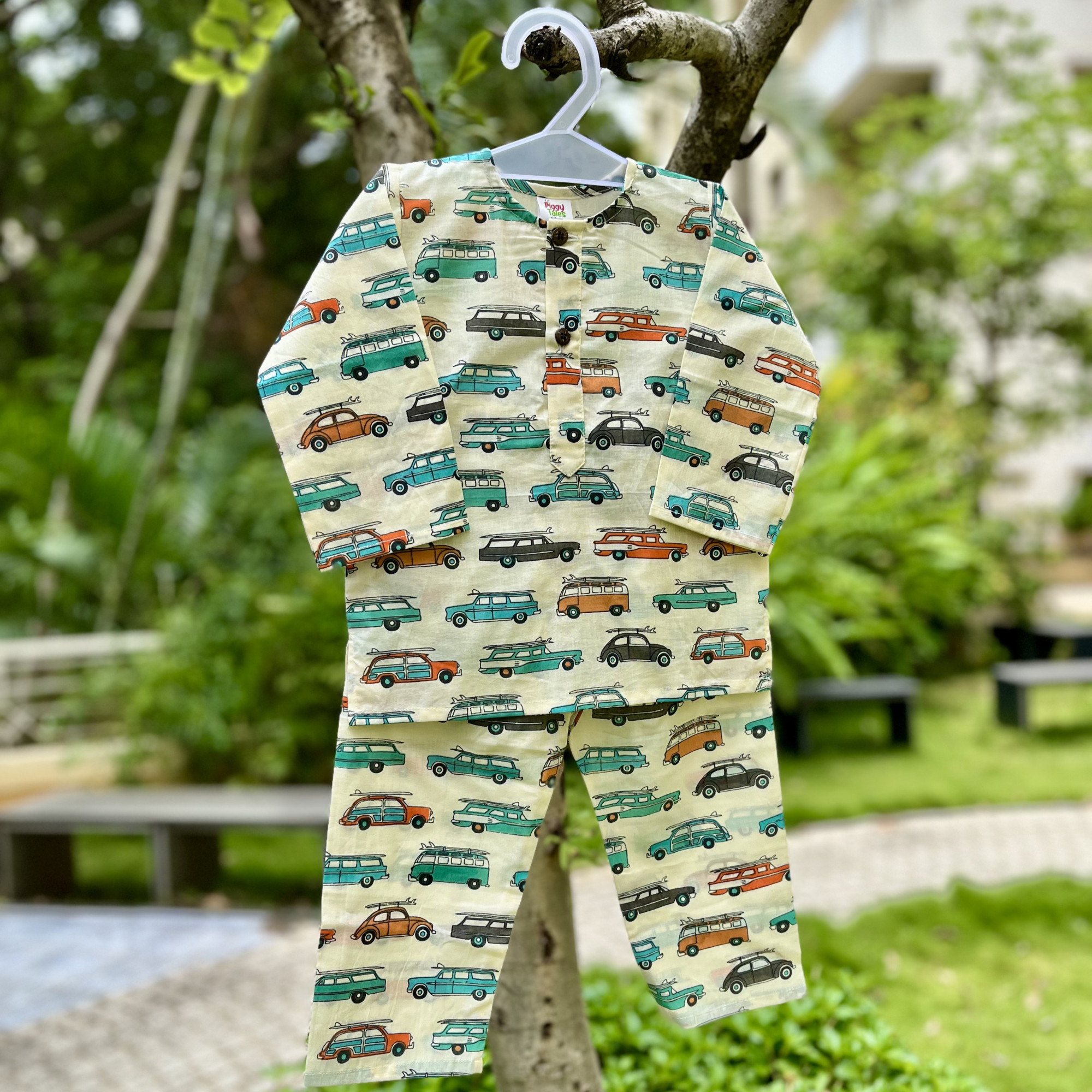 Vintage Car Print Night Dress