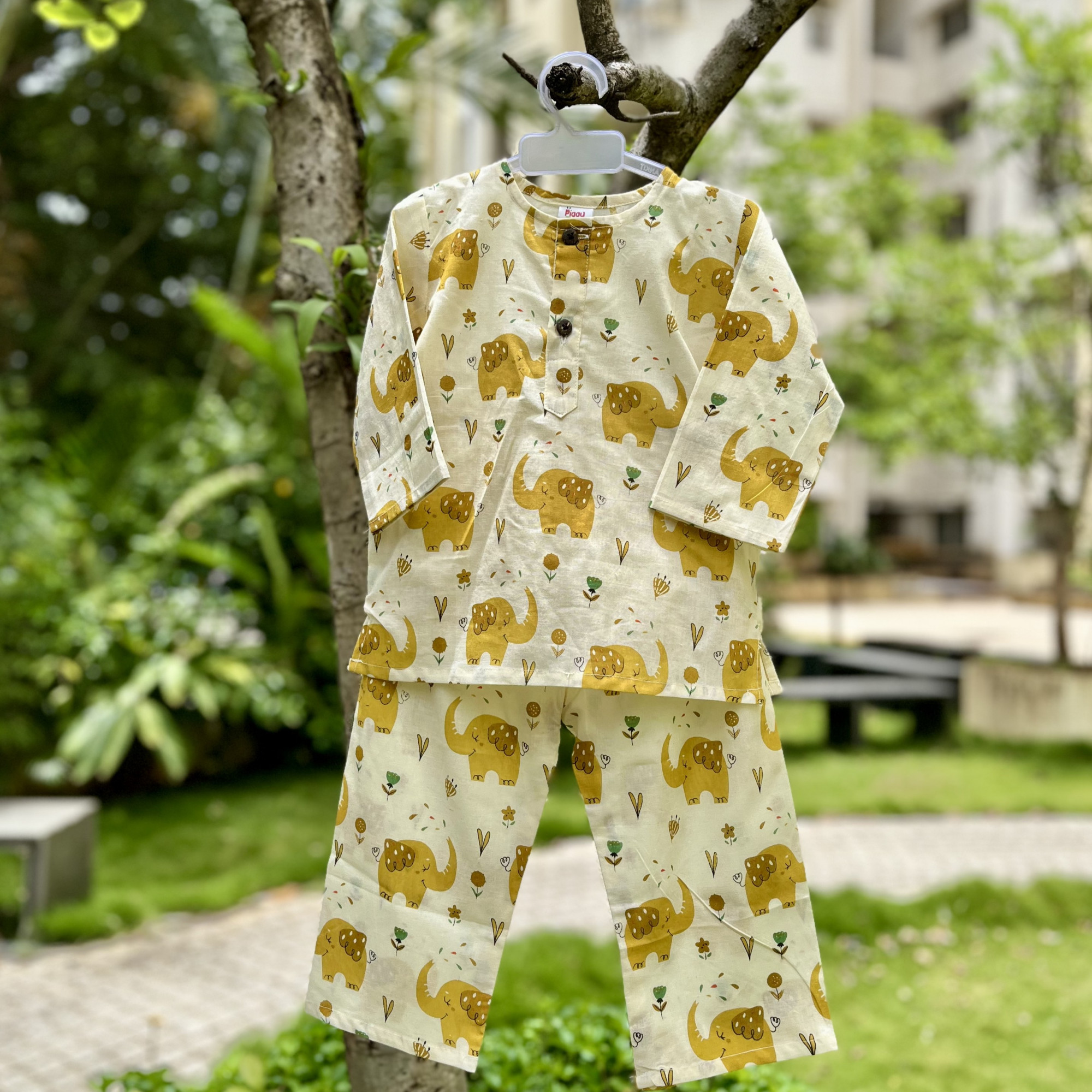 Cream and Yellow Ellie Print Night Dress