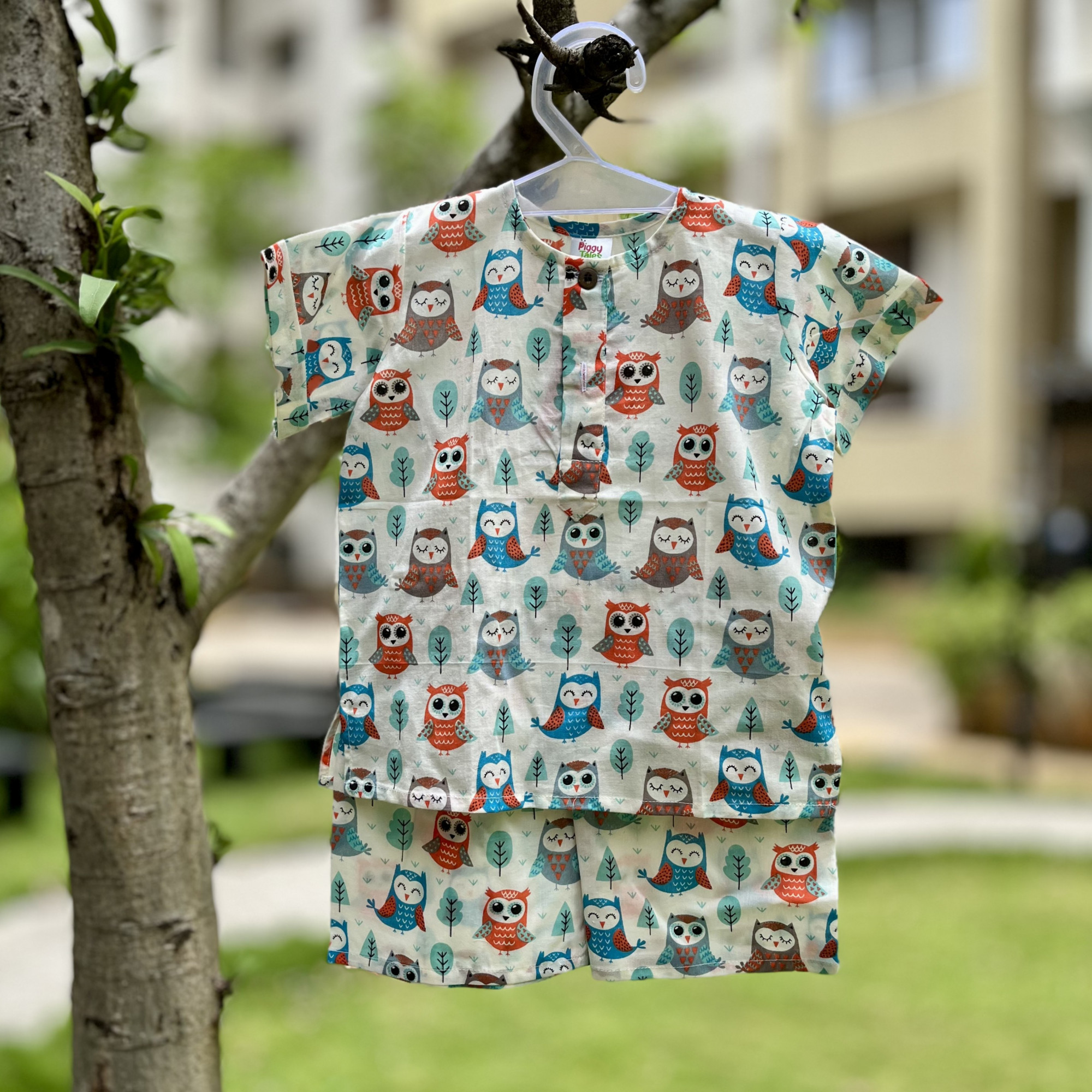 Woodland Owl Print Summer Set