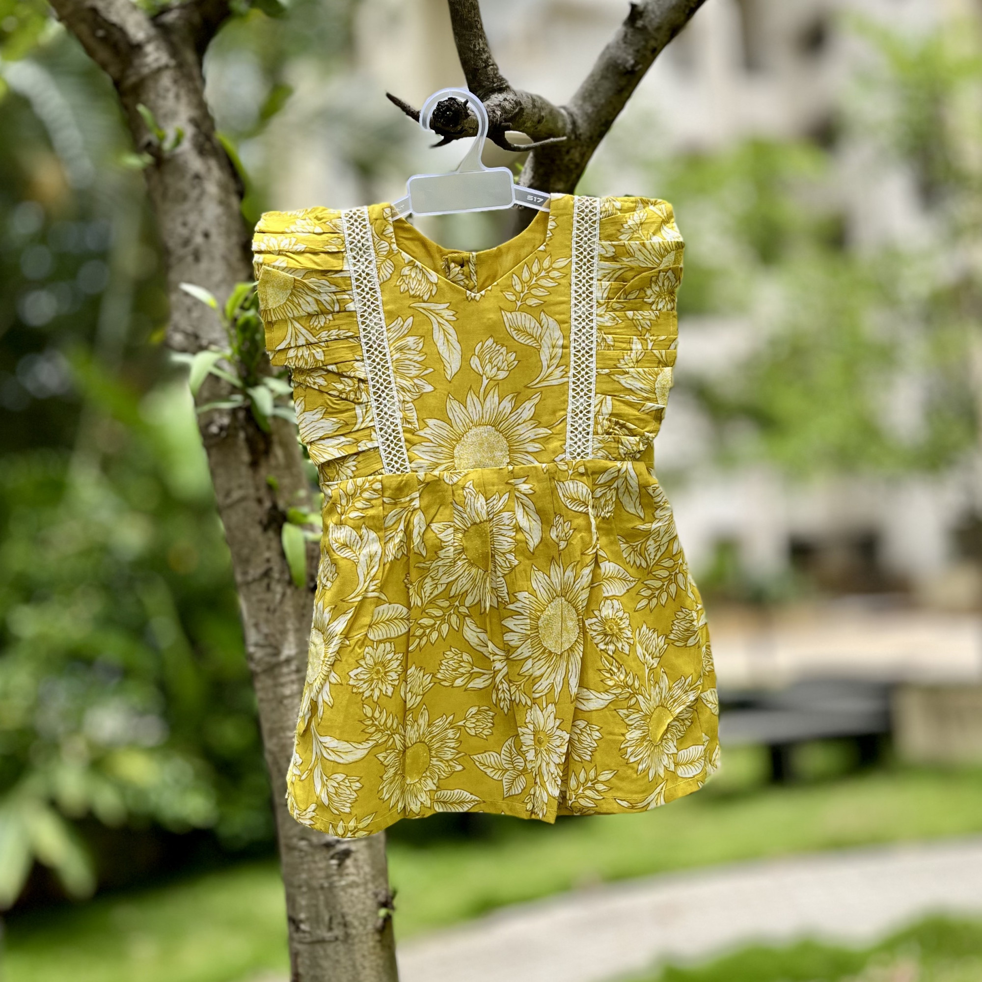 Mustard Blossom Cotton Dress