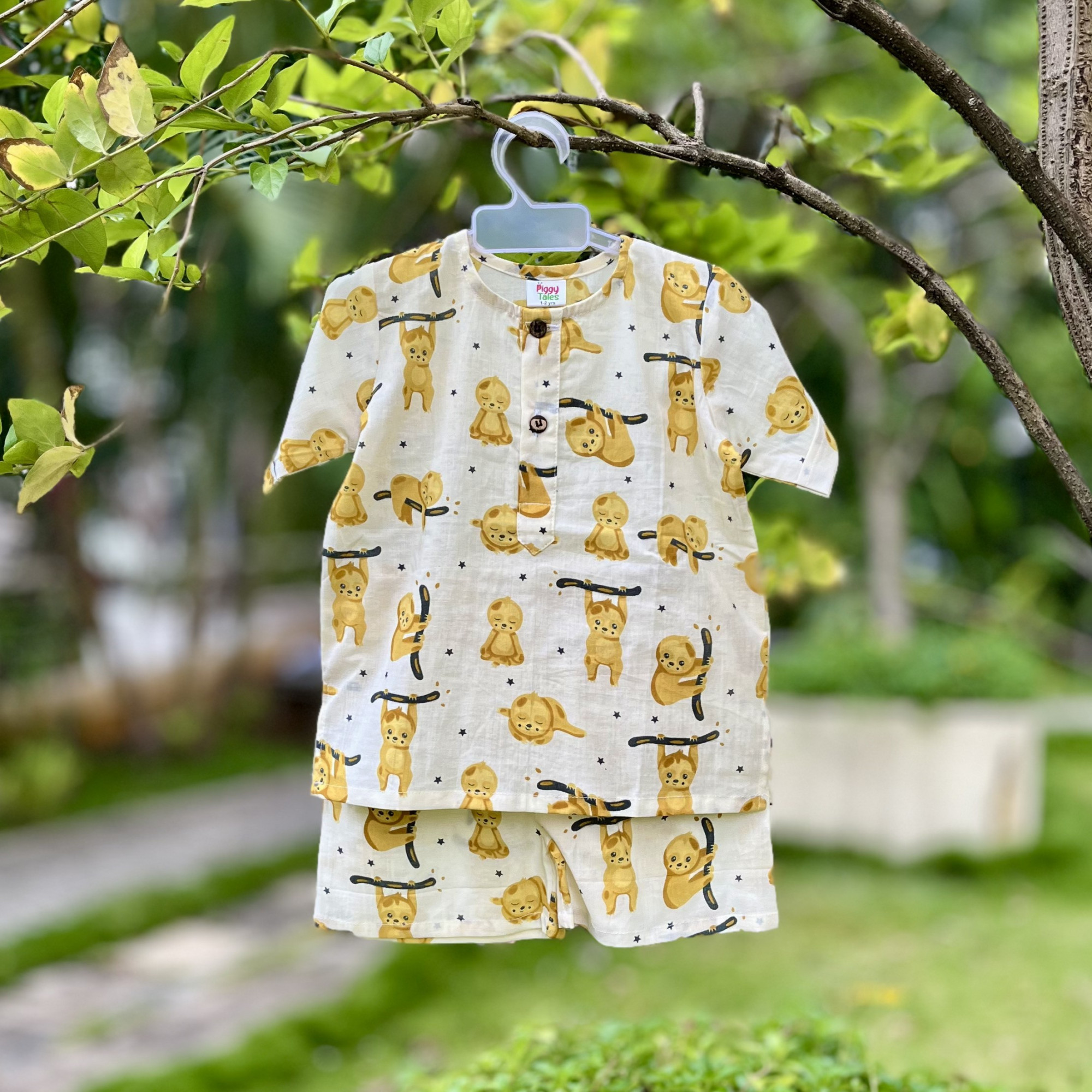 Sleepy Sloth Print Summer Set