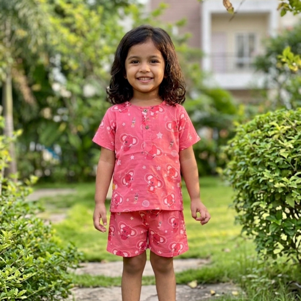 Image of Pink Space Koala Print Summer Set