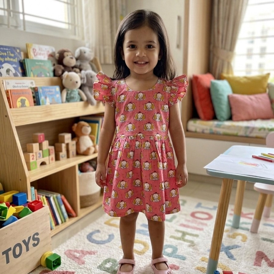 Pink Ellie Print Frock