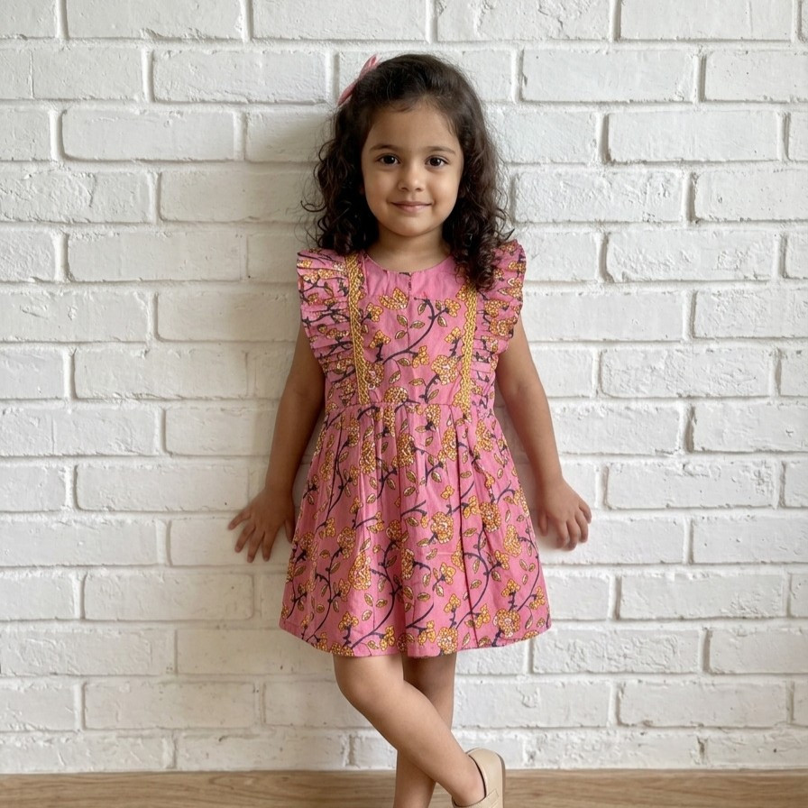 Pink Bloom Cotton Frock
