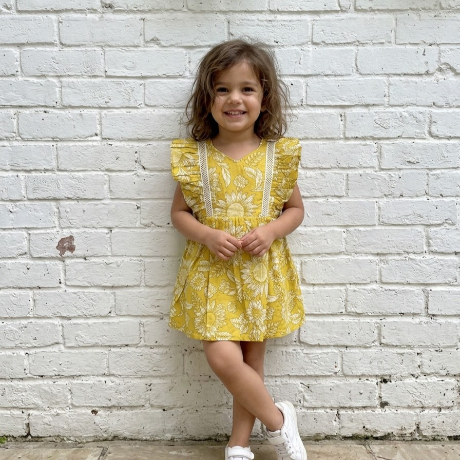 Mustard Blossom Cotton Dress