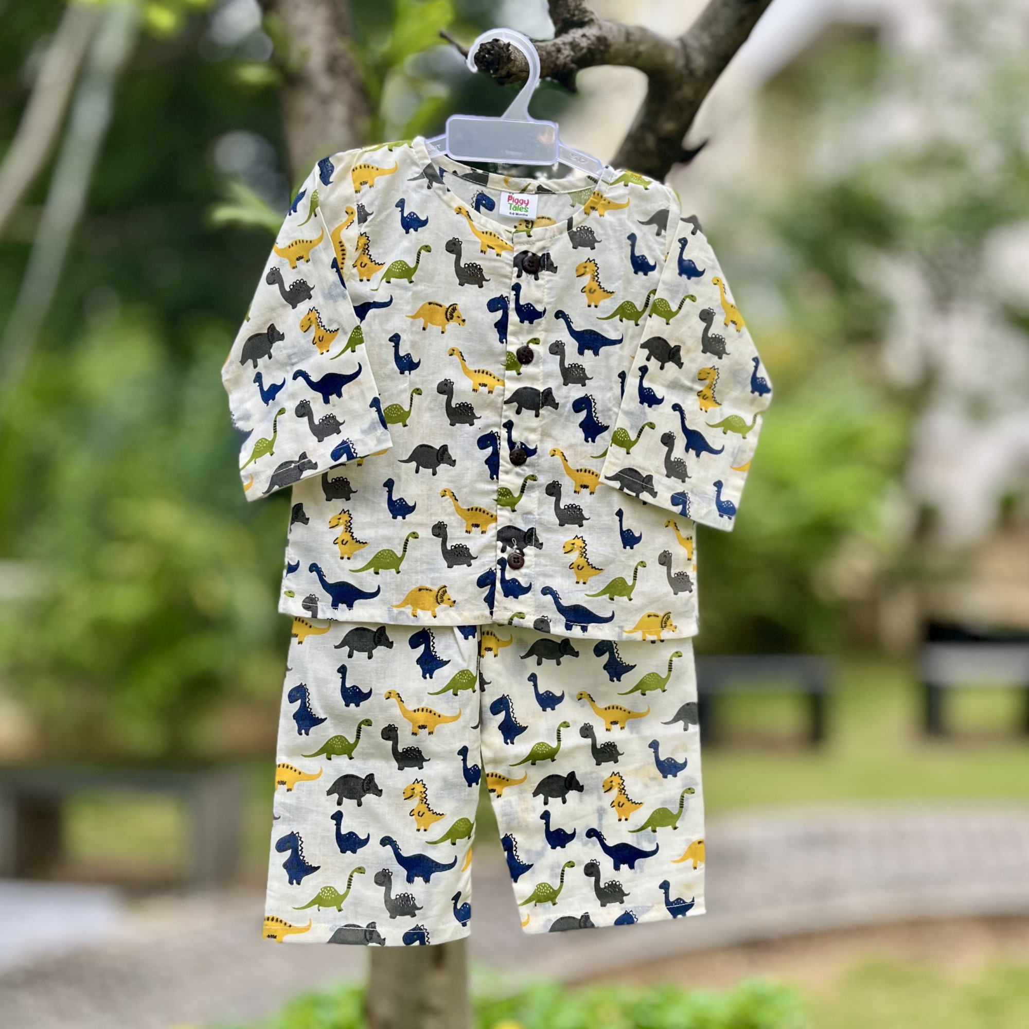 Multi Coloured Dino Print Night Dress