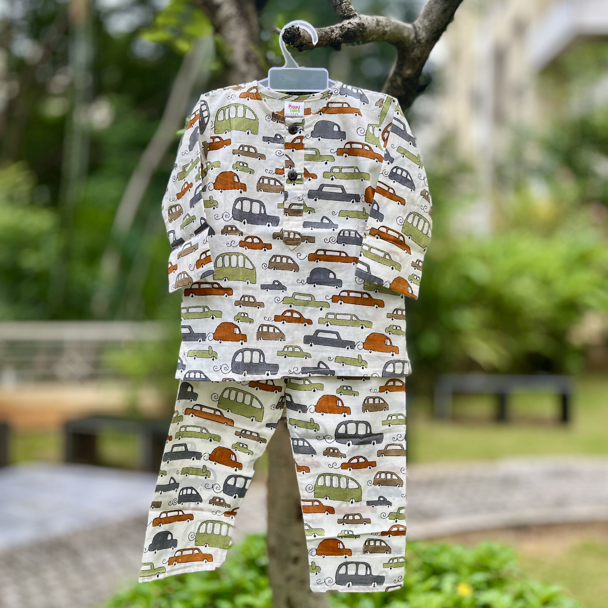 Vintage Car Print Night Dress