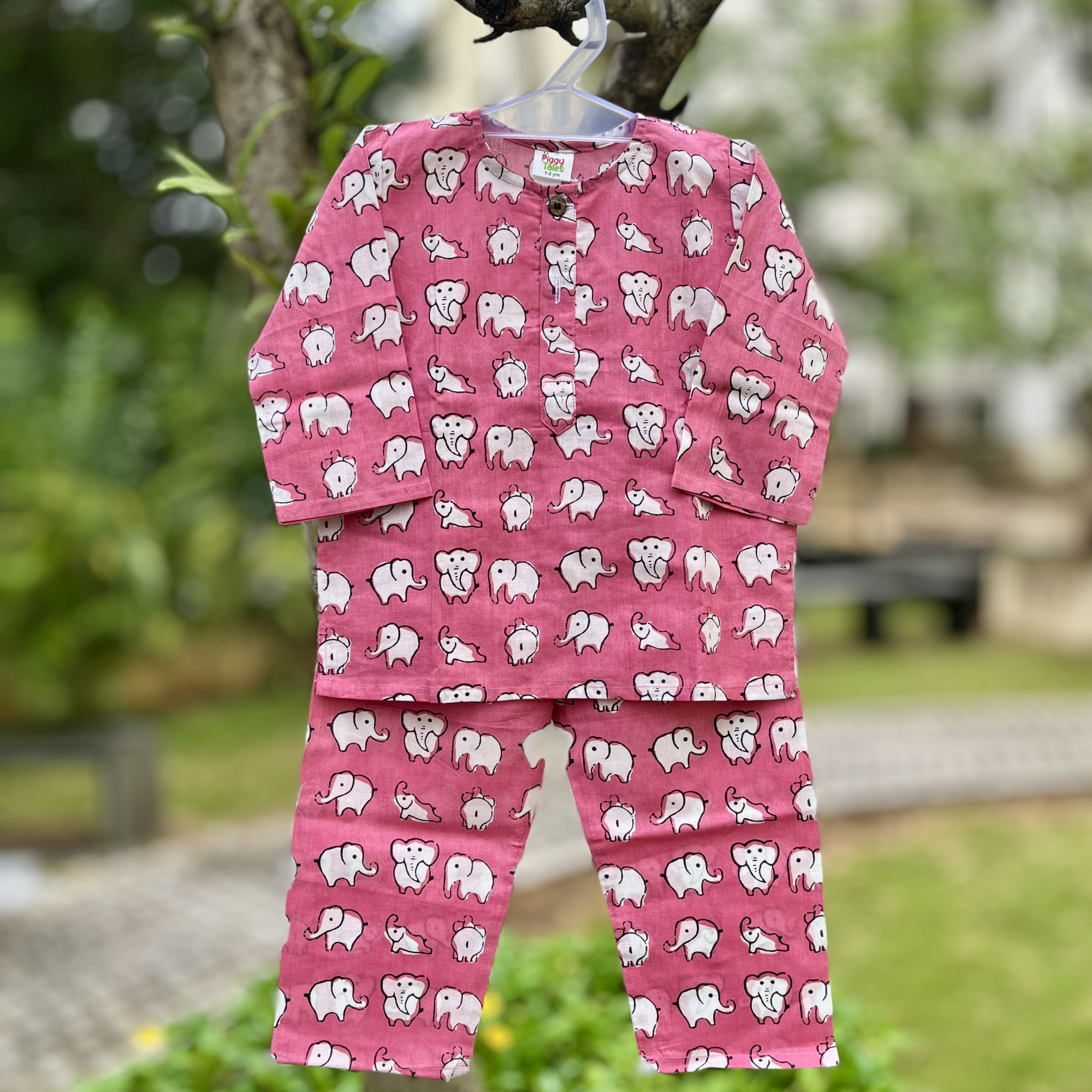 Pink Elephant March Night Dress