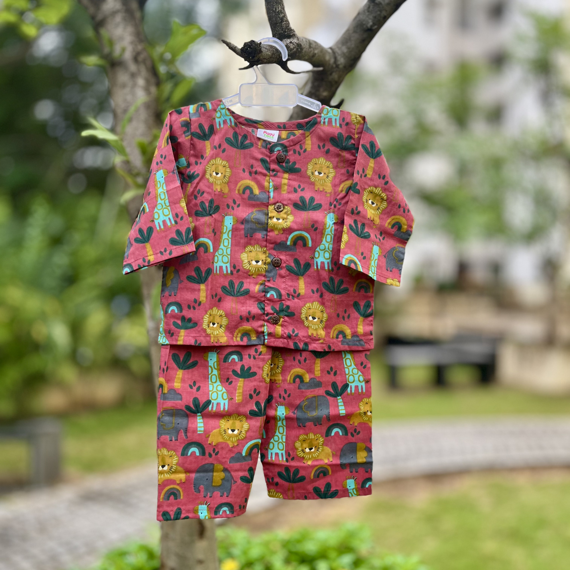 Rust Jungle Print Night Dress
