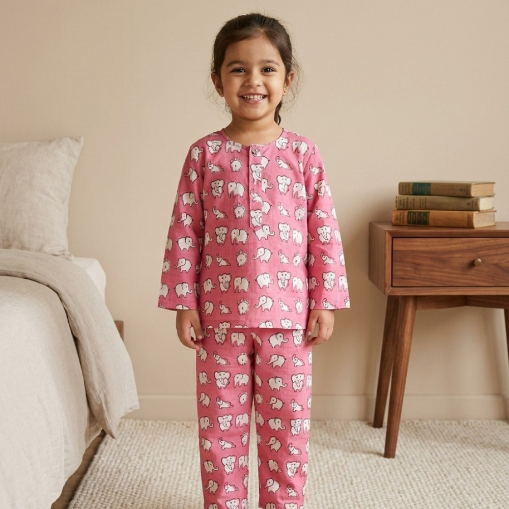 Image of Pink Elephant March Night Dress