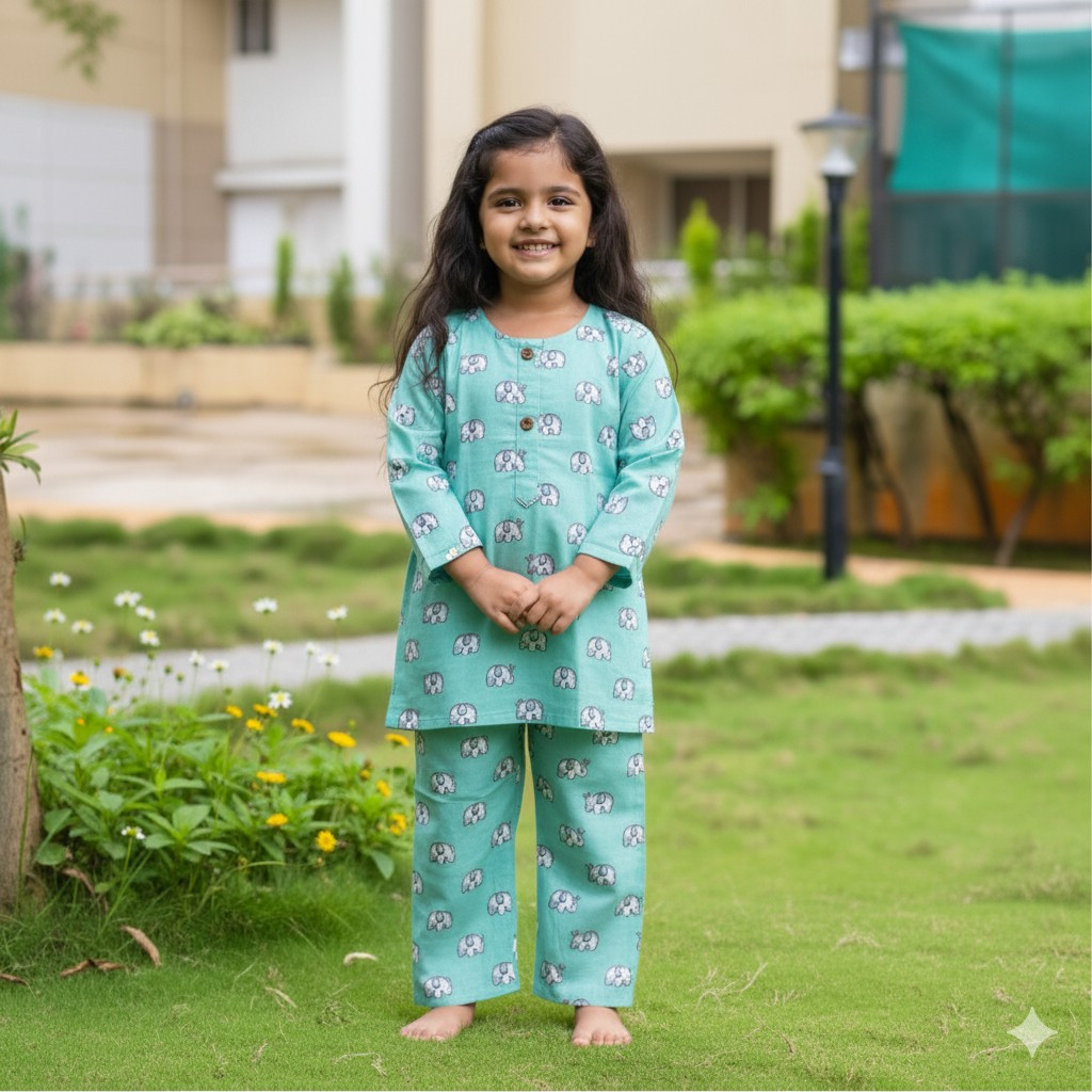 Teal Ellie Print Night Dress