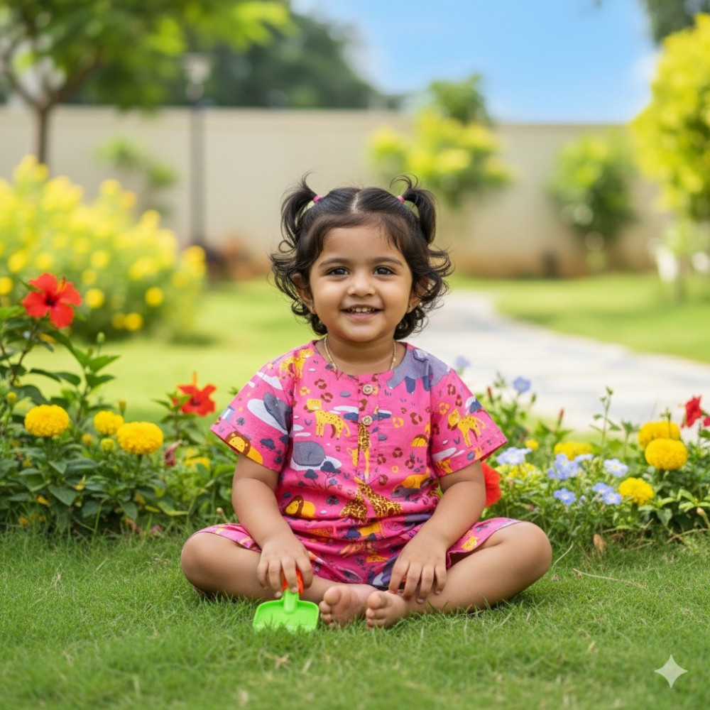 Image of Pink Jungle Print Summer Set