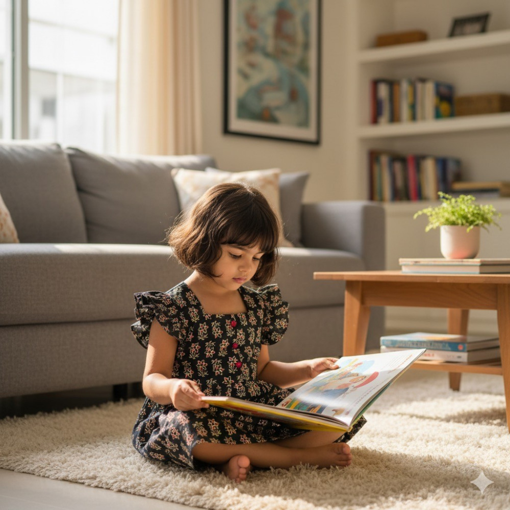 Image of Black Ditsy Flower Frock