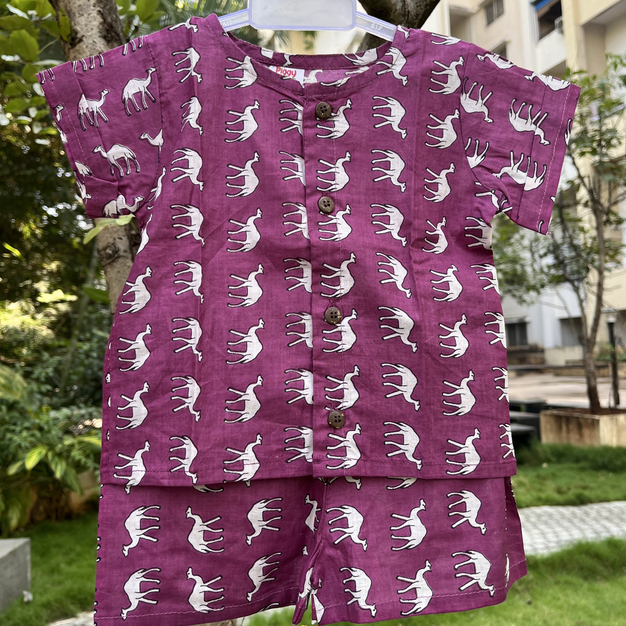 Purple Camel Print Set