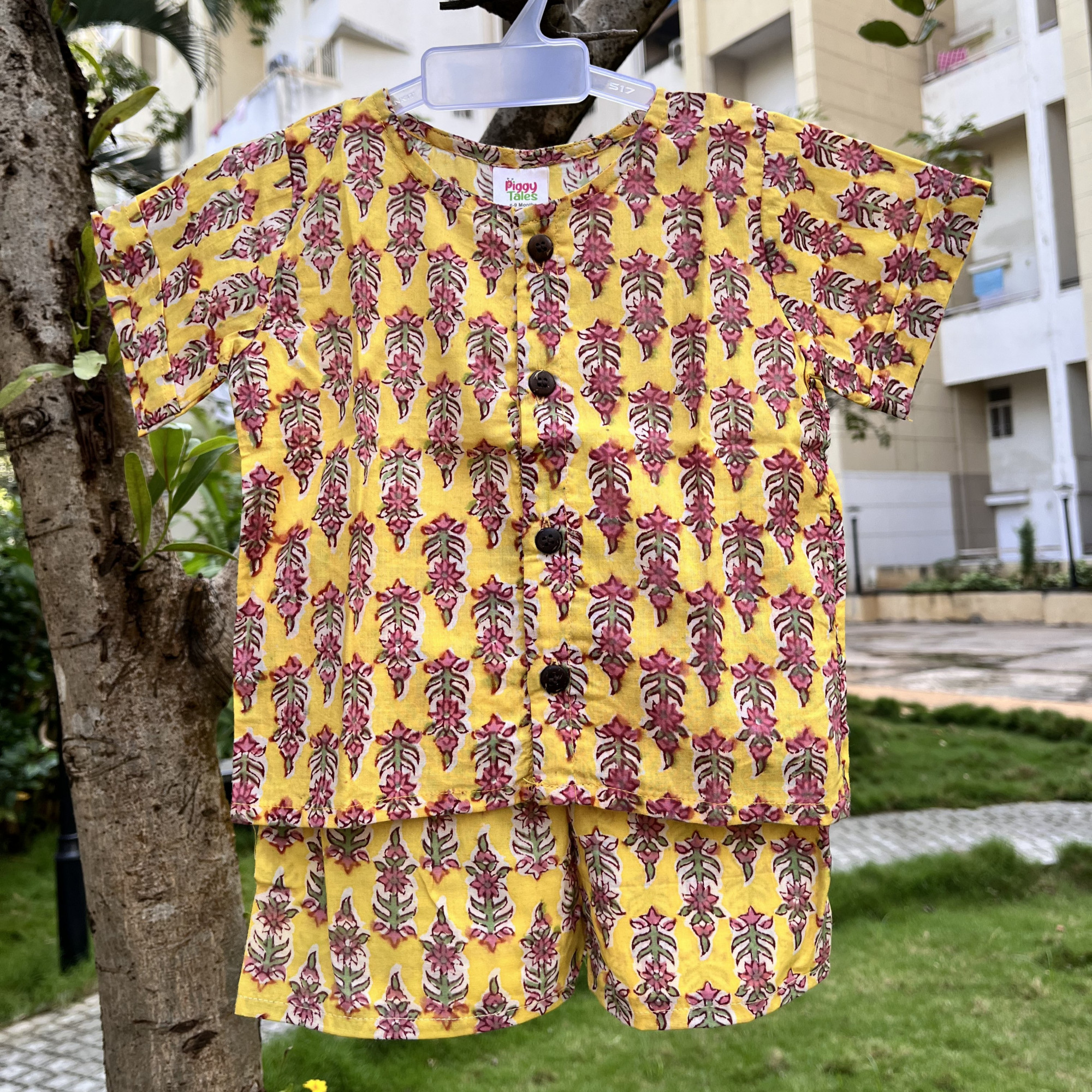 Yellow Pink Floral Set