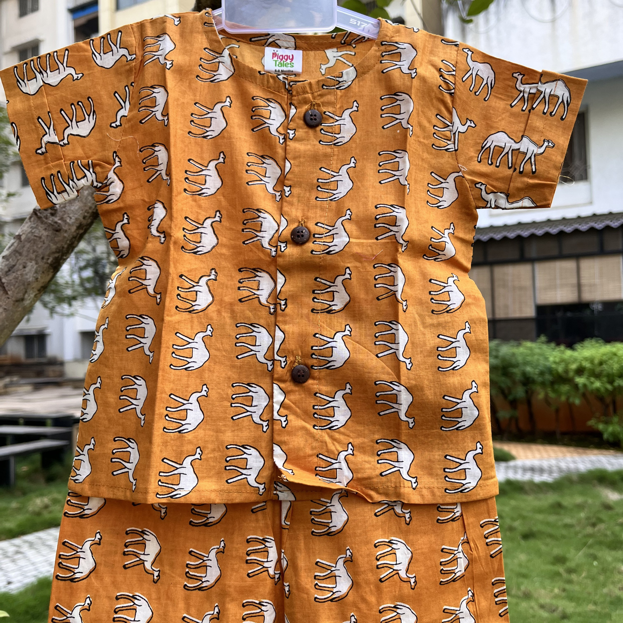 Mustard Camel Print Set