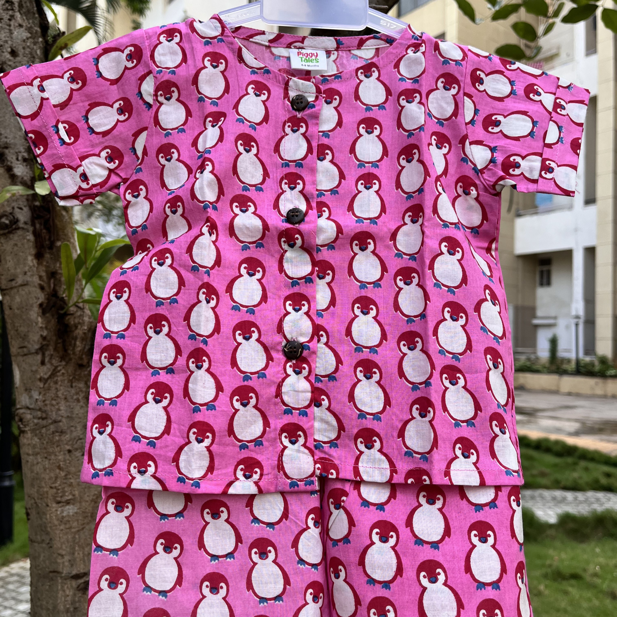 Pink Penguin Print Set