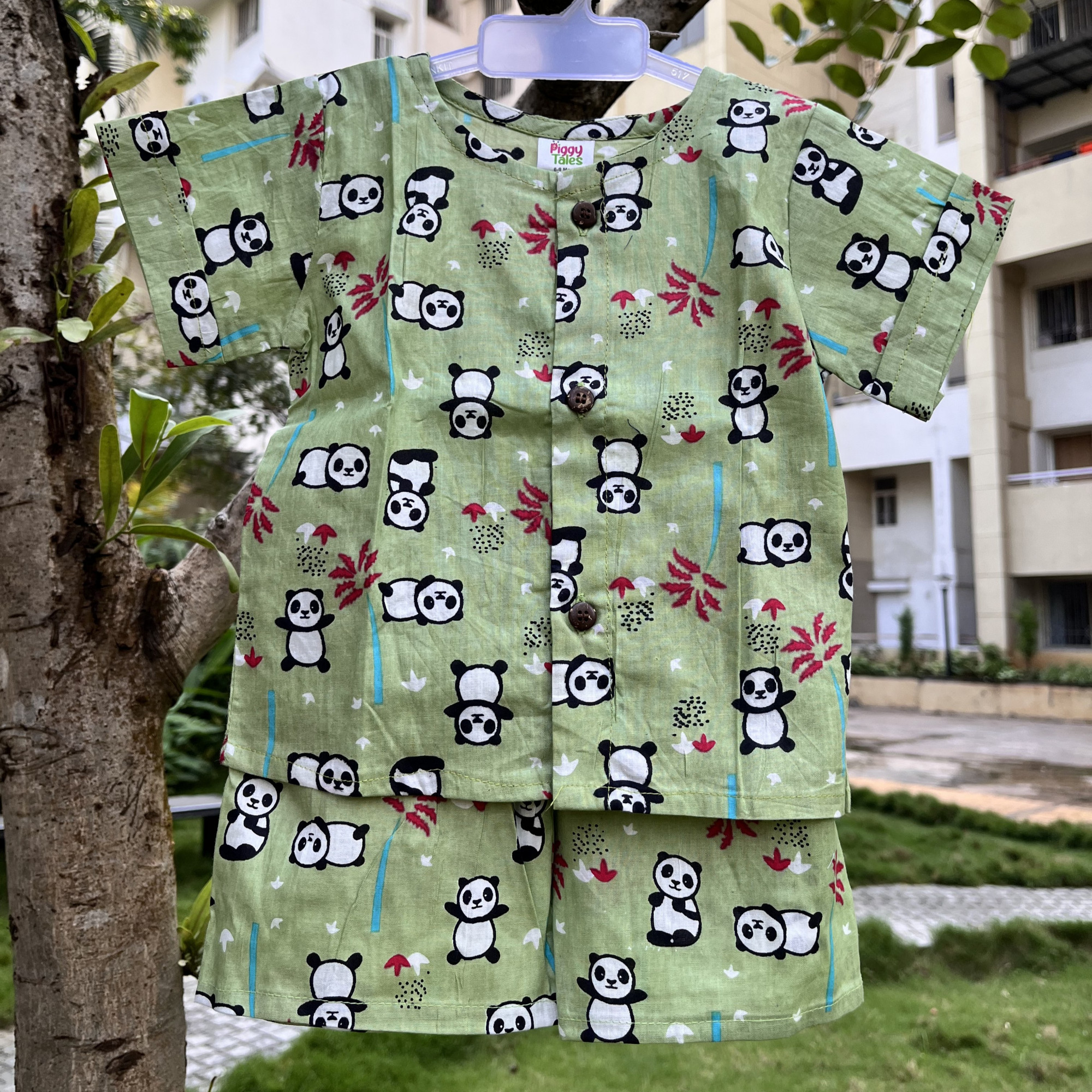 SageLight Green Panda Print Set