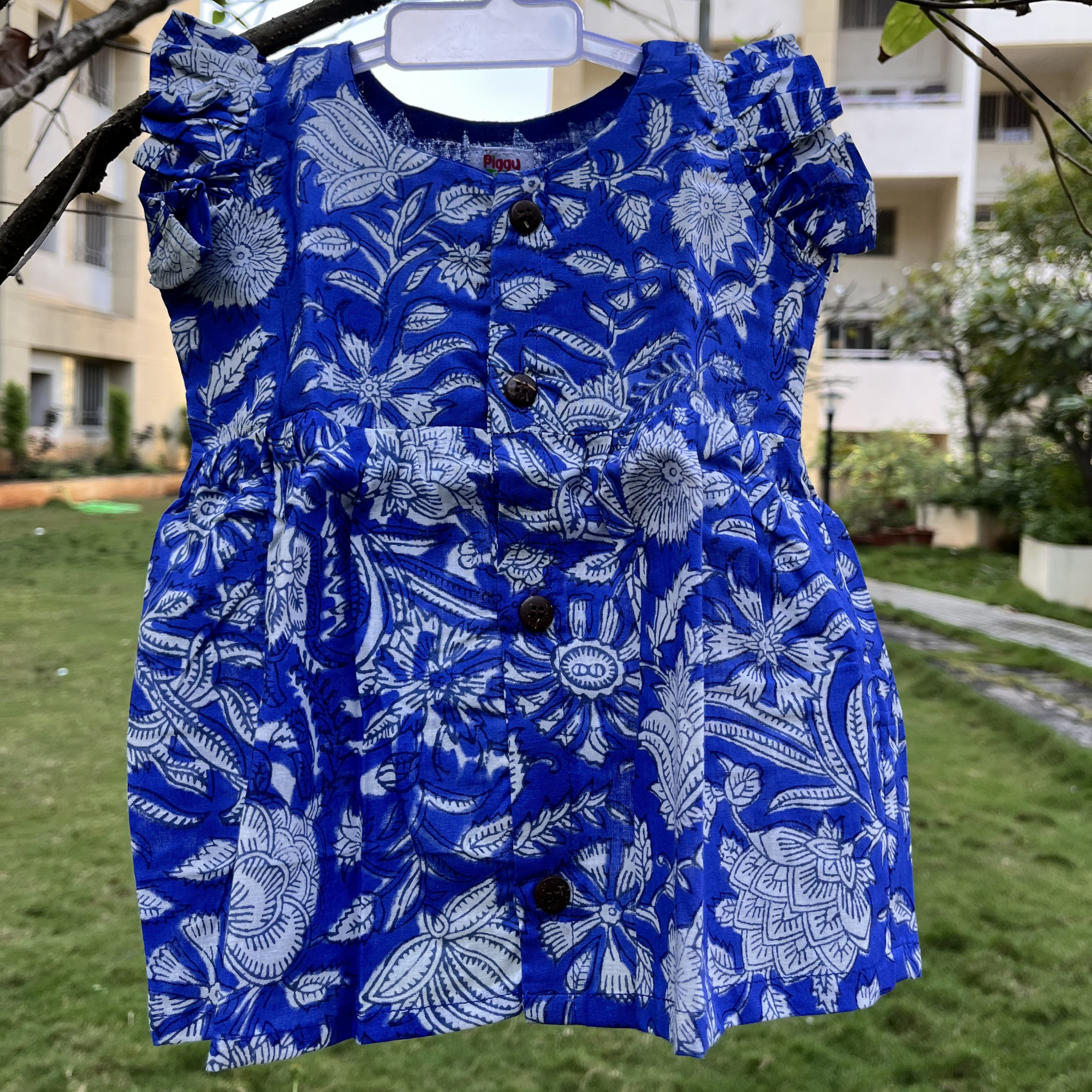 Blue Blossom Baby Frock