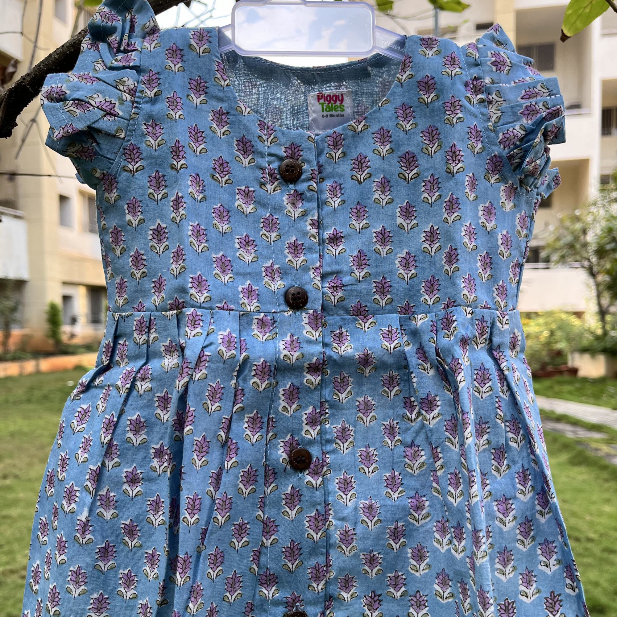 Blue Purple Floral Dress