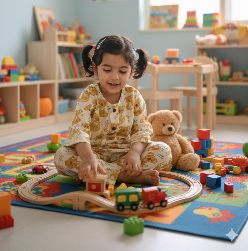 Cream and Yellow Koala Print Night Dress