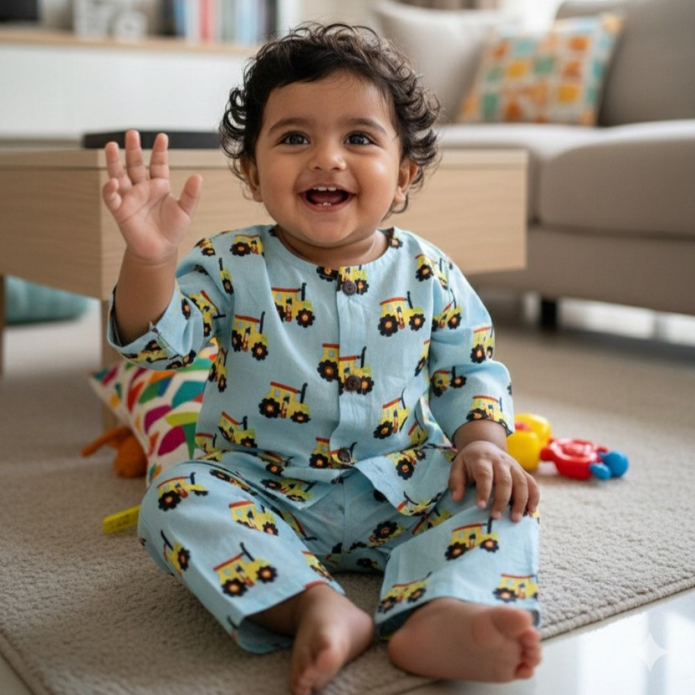 Image of Sky Blue Tractor Print Set